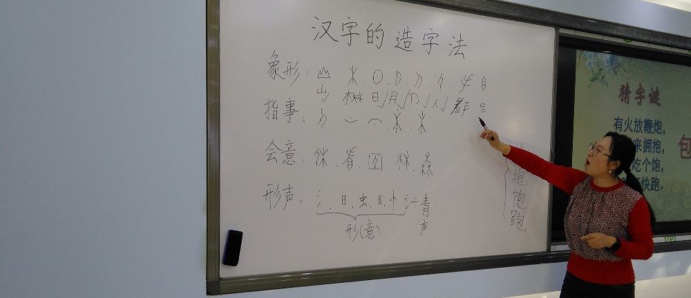 Открытый урок китайского языка для школьников из России в школе 65 г. Пекин